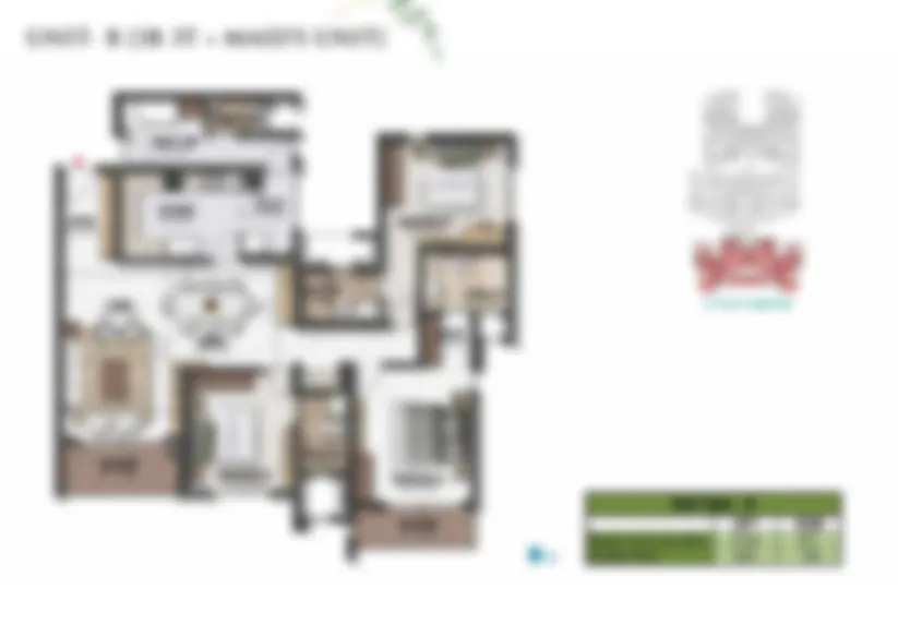 3 BHK + Maid Floor Plan