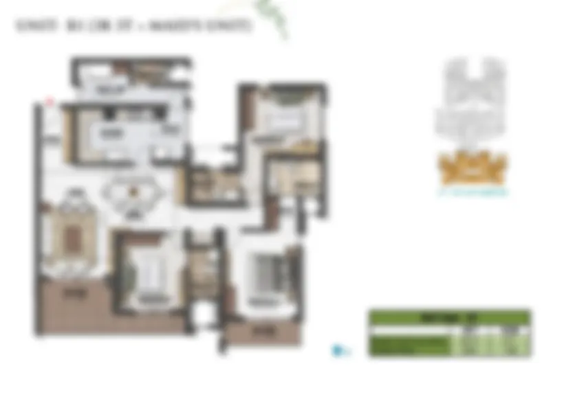 3 BHK + Maid (B1) Floor Plan